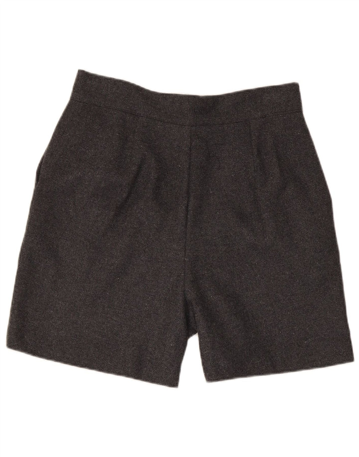 Shorts casuais femininos vintage grande poliéster cinza W30
