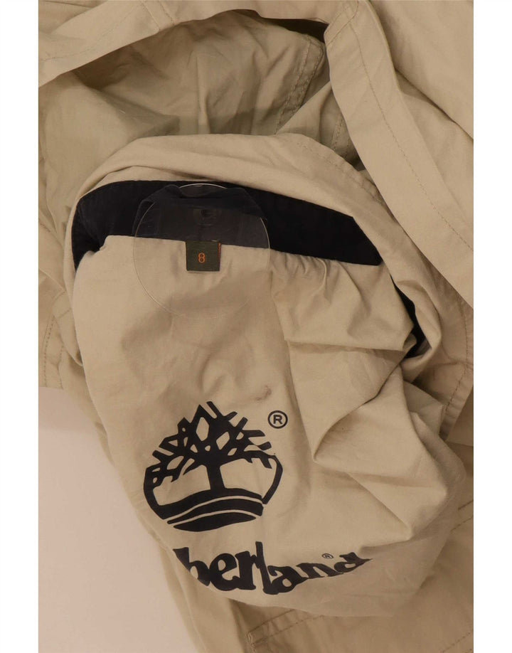 Jaqueta utilitária com capuz Timberland Boys 7-8 anos algodão bege