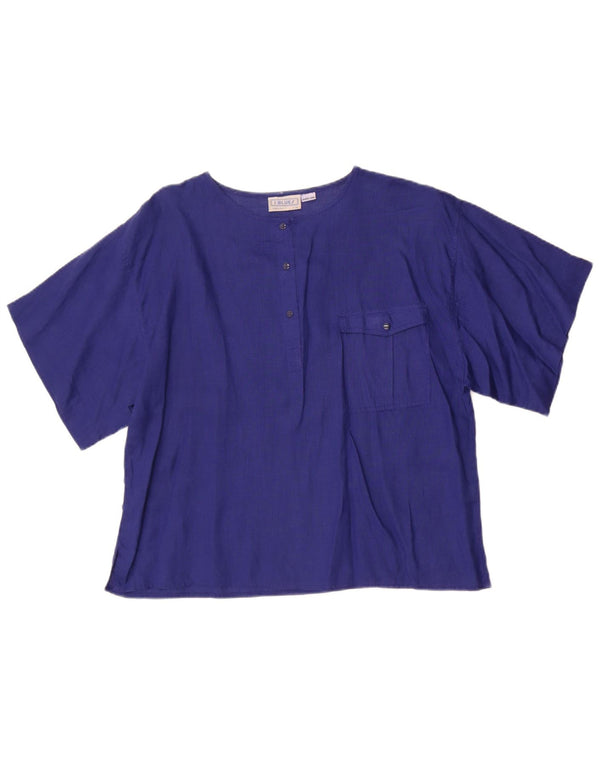 Blusa feminina i Blues Top IT 48 XL linho azul