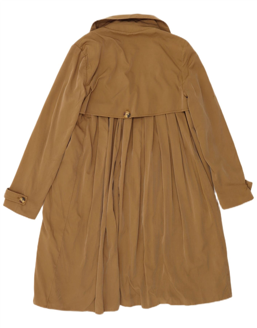 Casaco impermeável feminino vintage UK 10 pequeno marrom