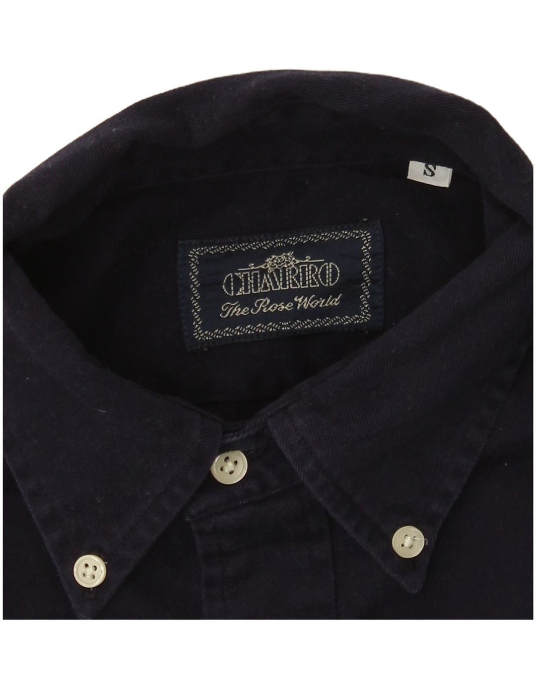 Camisa masculina vintage pequena azul marinho