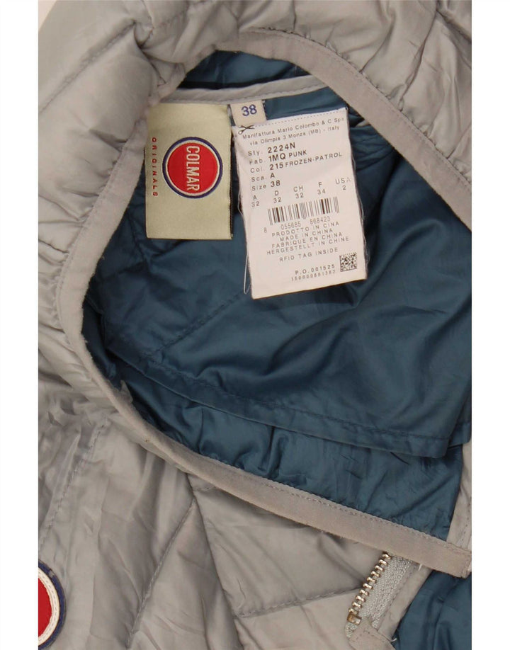 Jaqueta acolchoada com capuz feminino Colmar IT 38 2XS cinza