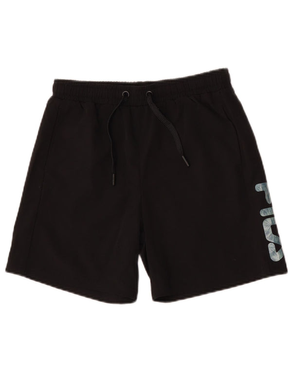 Shorts esportivos Fila Boys Graphic 9-10 anos preto poliéster esportivo