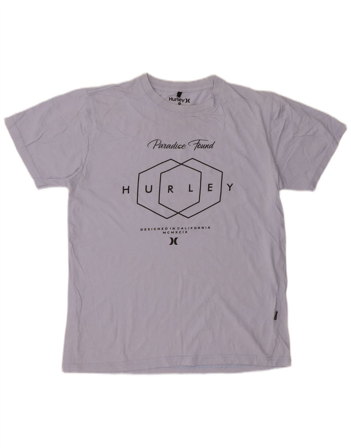 HURLEY Camiseta masculina gráfica Top médio algodão azul