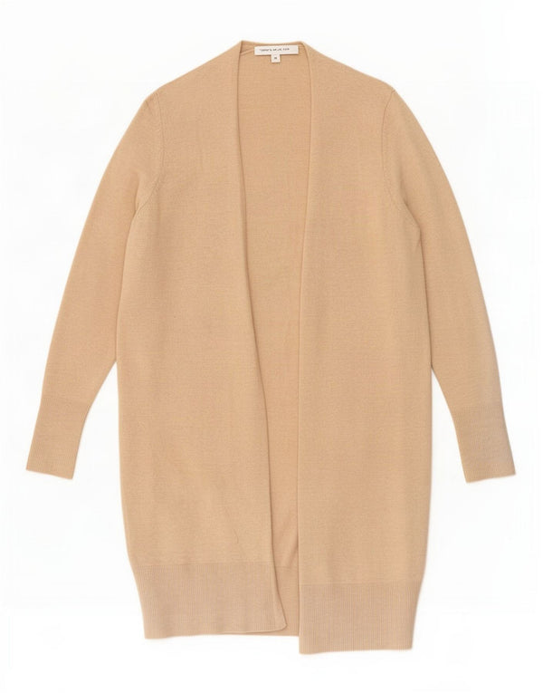 Zara Suéter feminino oversized longline aberto cardigan Reino Unido 10 pequeno bege