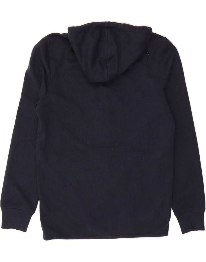 JACK & JONES Mens Zip Hoodie Sweater Small Navy Blue Cotton Vintage Jack & Jones and Second-Hand Jack & Jones from Messina Hembry 