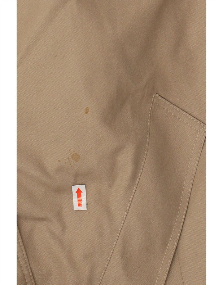 Casaco impermeável feminino vintage UK 12 sintético bege médio