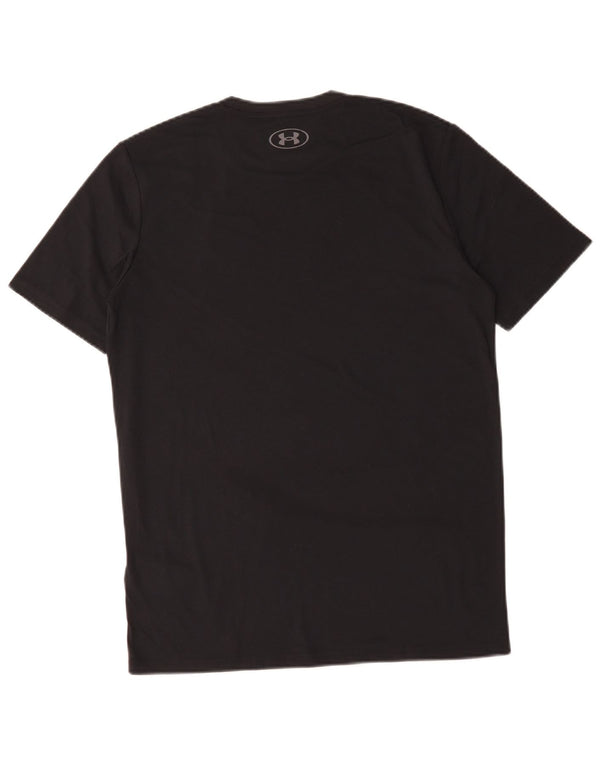 Under Armour Mens Camiseta Top Pequeno Algodão Preto