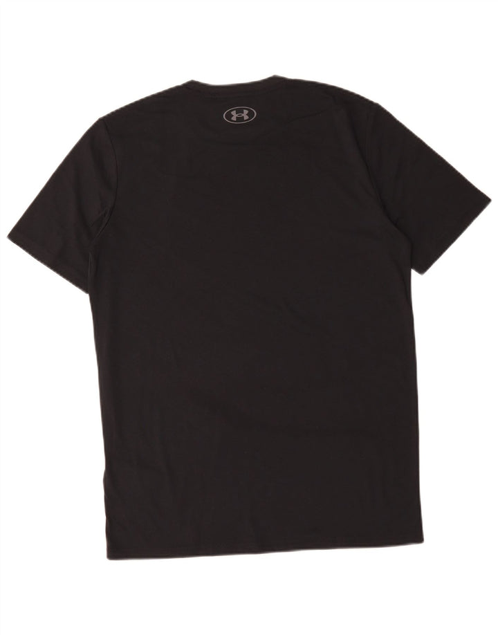 Under Armour Mens Camiseta Top Pequeno Algodão Preto