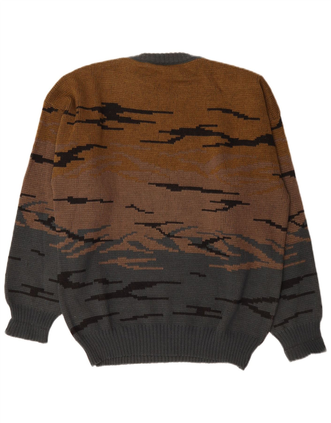 Suéter masculino C&A com gola redonda EU 48/50 bloco de cor marrom médio