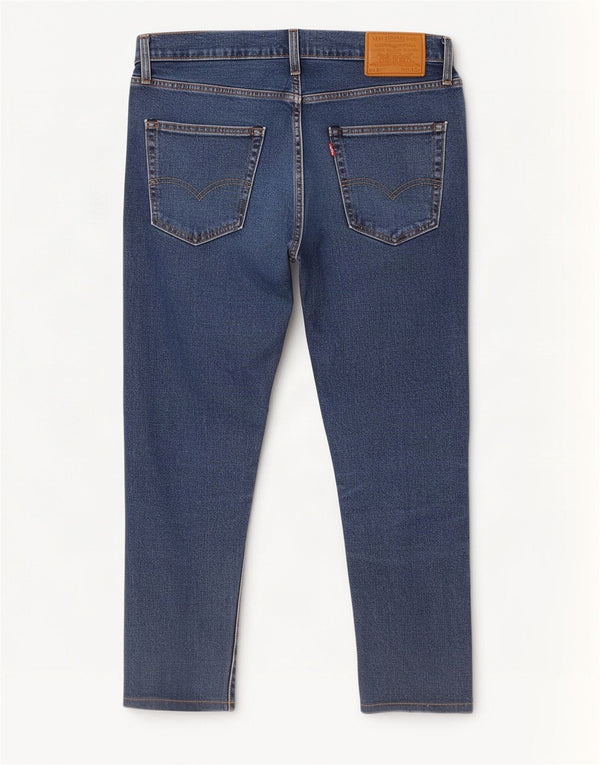 Levi's Masculino 512 Crop Tapered Slim Jeans W33 L26 Azul Algodão