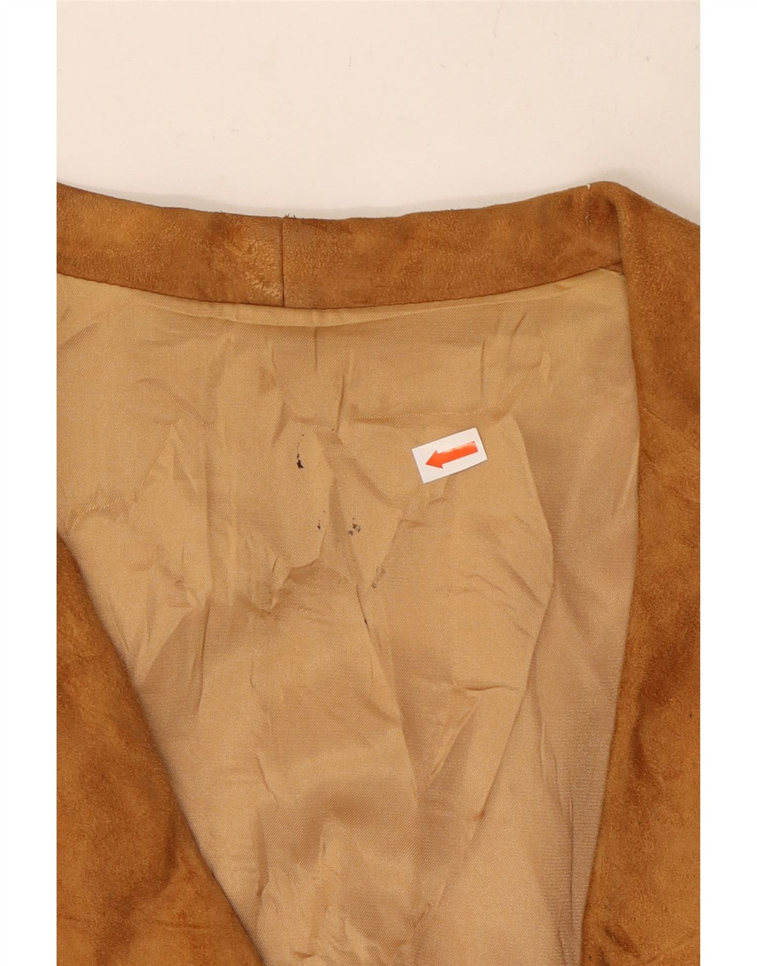 Jaqueta feminina VINTAGE de camurça IT 46 grande couro bege