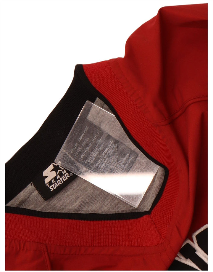 Starter masculino gráfico pulôver agasalho jaqueta superior vermelho médio colorblock