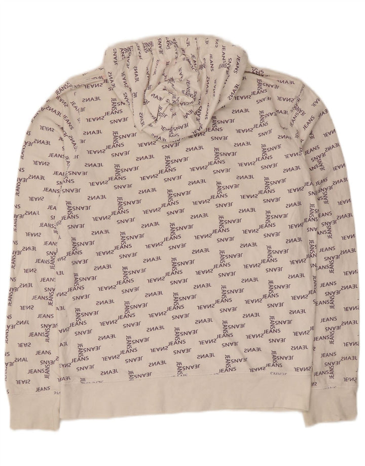 Jack & Jones moletom com capuz gráfico masculino médio algodão branco