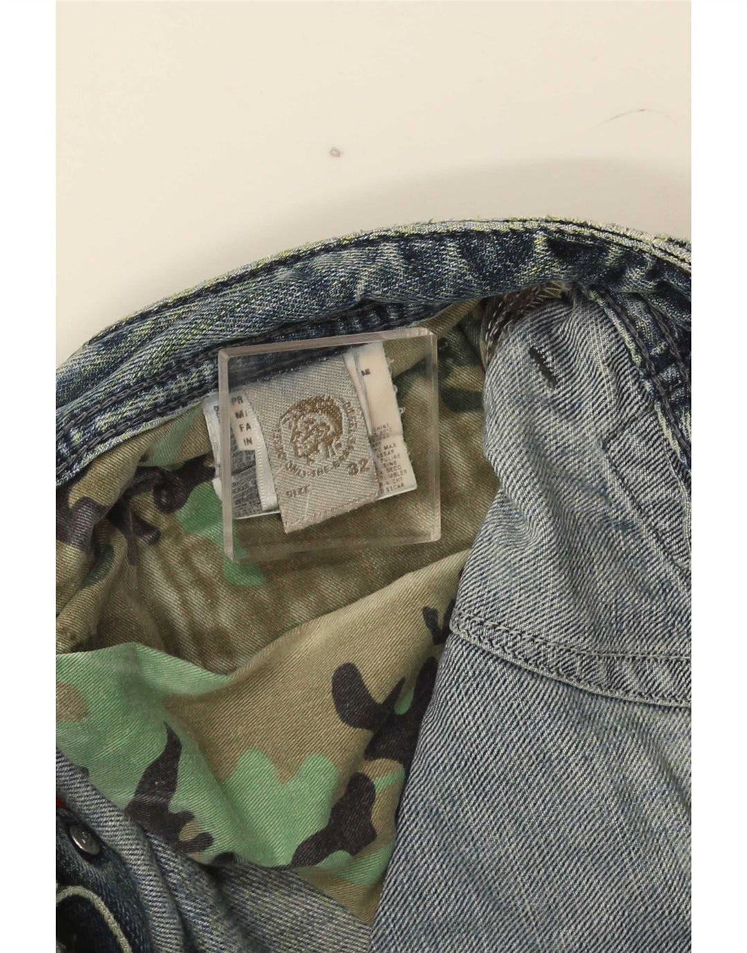 Jeans retos masculinos diesel desgastados W32 L30 algodão azul