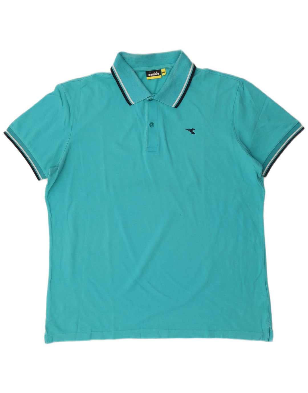 Camisa polo masculina DIADORA 2XL algodão turquesa