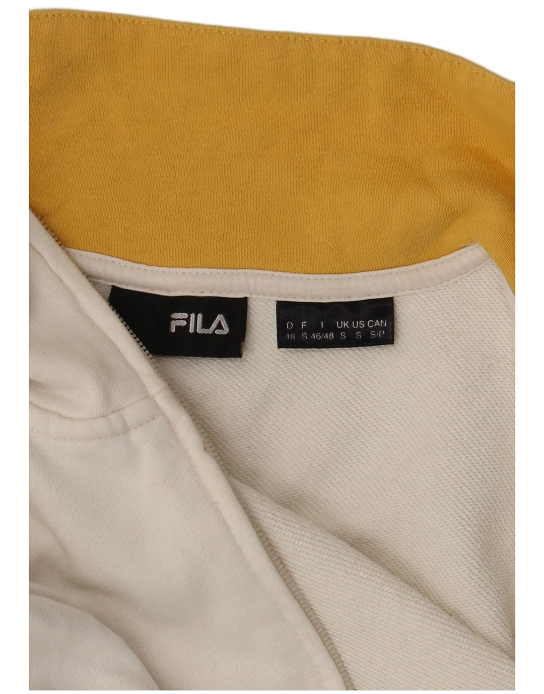 FILA Mens Treino Top Jaqueta Pequena Colorblock Branco