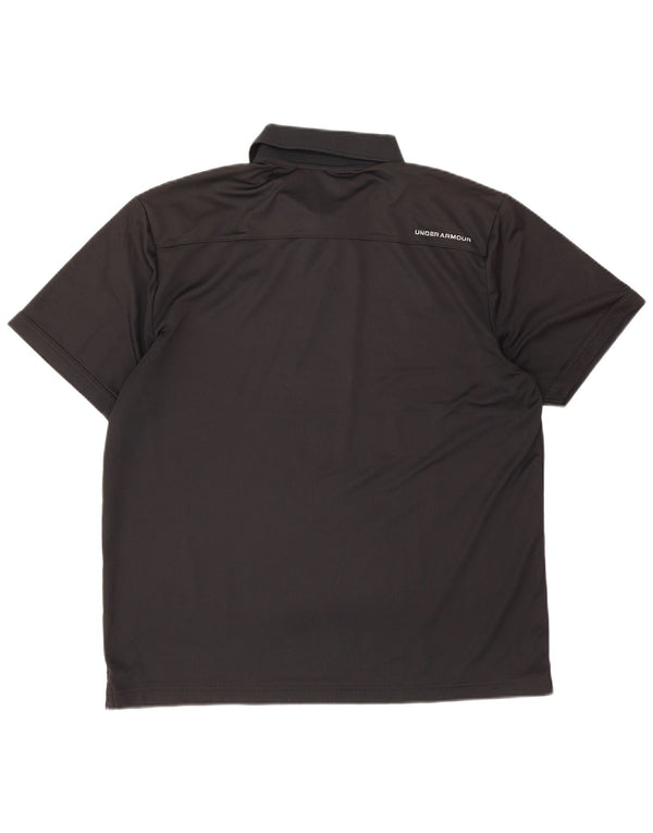 Camisa polo masculina Under Armour Heat Gear grande preta