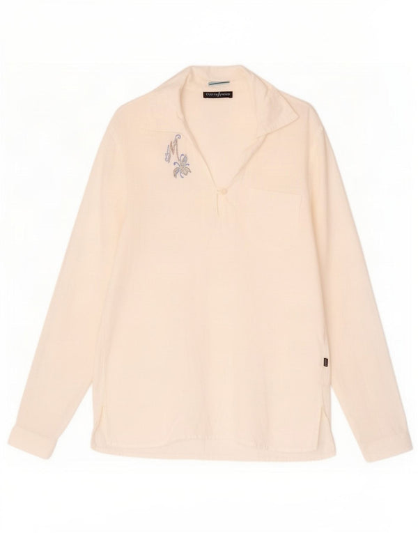 Pulôver feminino Guess By Marciano Reino Unido 14 grande linho floral branco