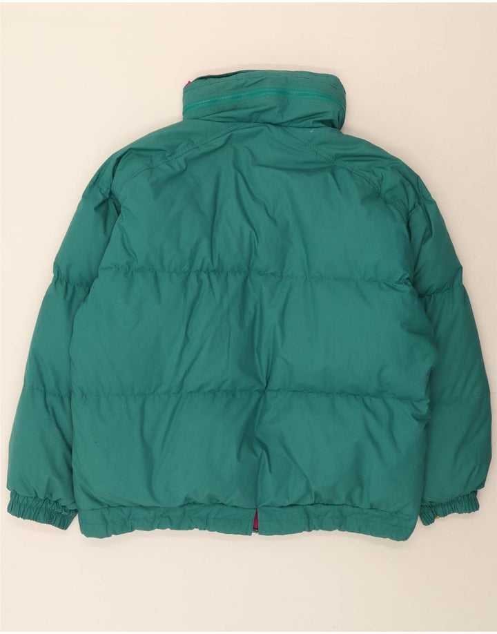 Jaqueta acolchoada reversível masculina vintage UK 42 XL Colorblock multicolorido