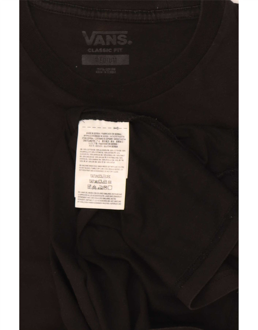Camiseta Vans Masculina Classic Fit Graphic Top Médio Algodão Preto