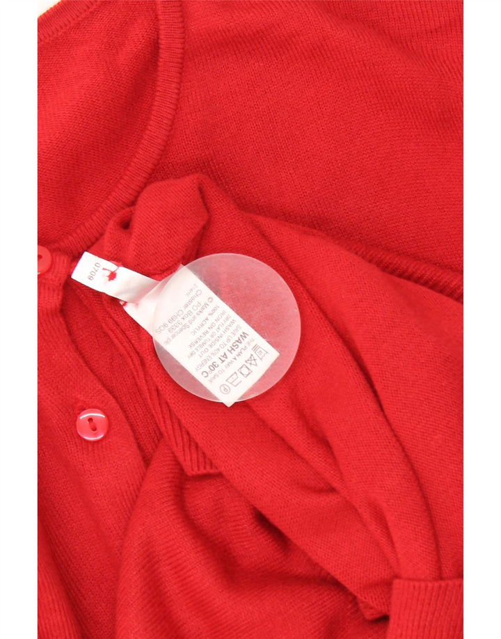Suéter cardigã feminino Marks & Spencer Reino Unido 16 grande acrílico vermelho