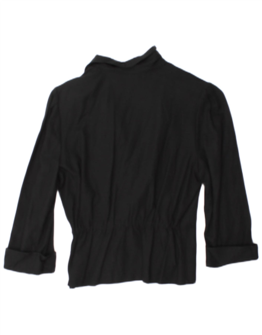 Jaqueta blazer feminina vintage manga 3/4 com peito duplo EU 38 médio preto