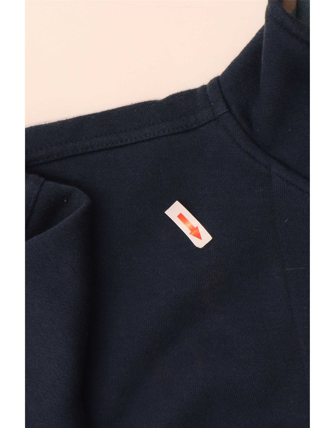 Suéter masculino Ellesse com zíper e gola grande de algodão azul marinho