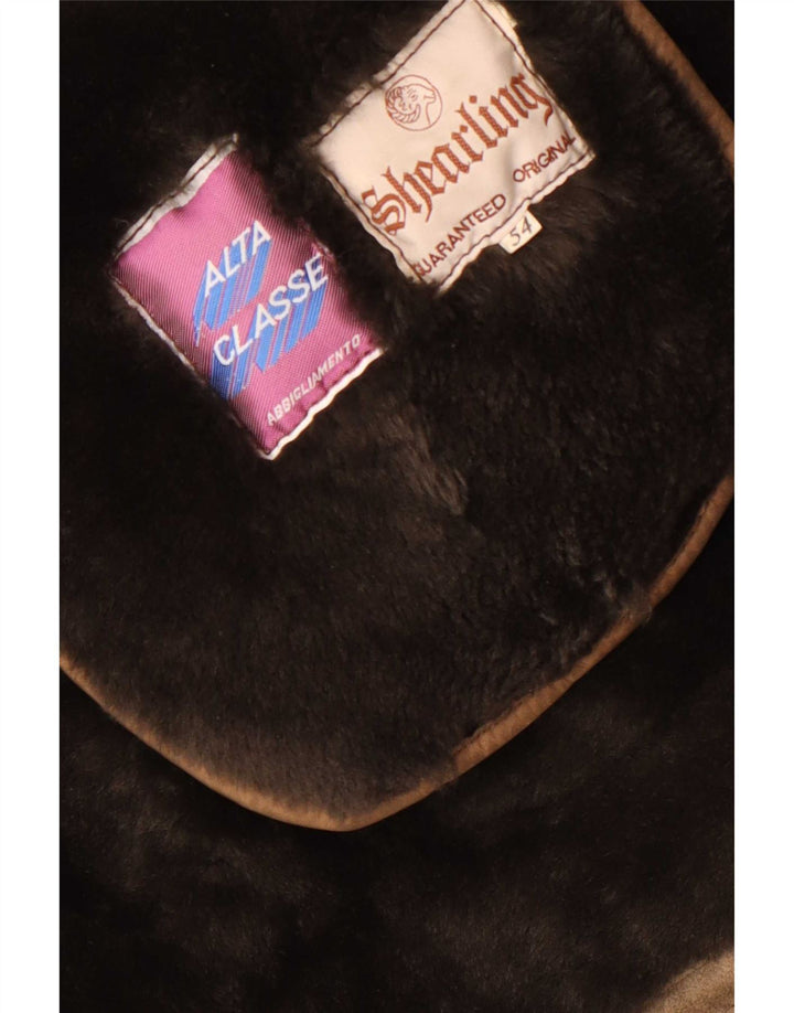 Casaco masculino vintage com capuz Shearling IT 54 2XL cáqui