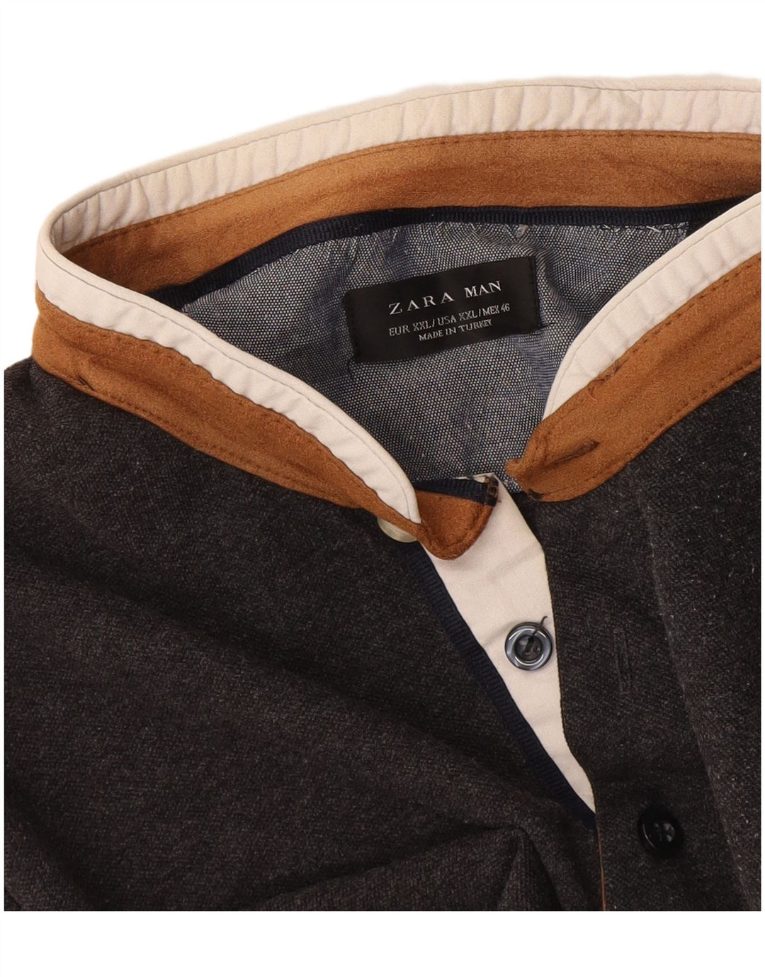 Camisa polo masculina Zara 2XL cinza