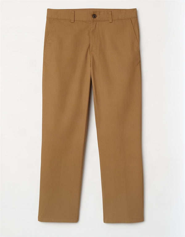 Lacoste Mens Straight Chino Calças Tamanho 46 Grande W36 L32 Algodão Bege