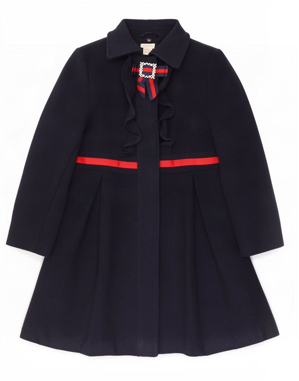 Sobretudo Monsoon para meninas 7-8 anos azul marinho poliéster colorblock