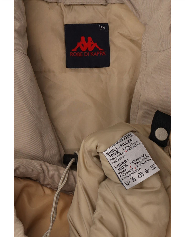 Jaqueta acolchoada masculina Kappa UK 42 XL poliéster bege
