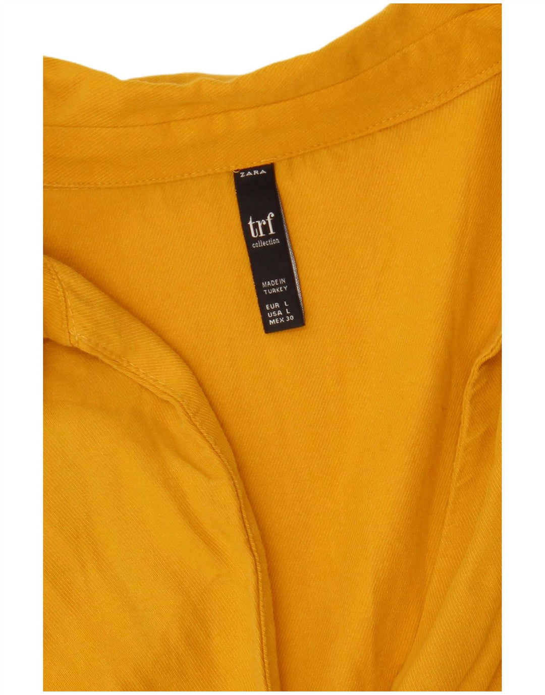 Zara Camisa Trafaluc Mulher UK 16 Grande Amarelo