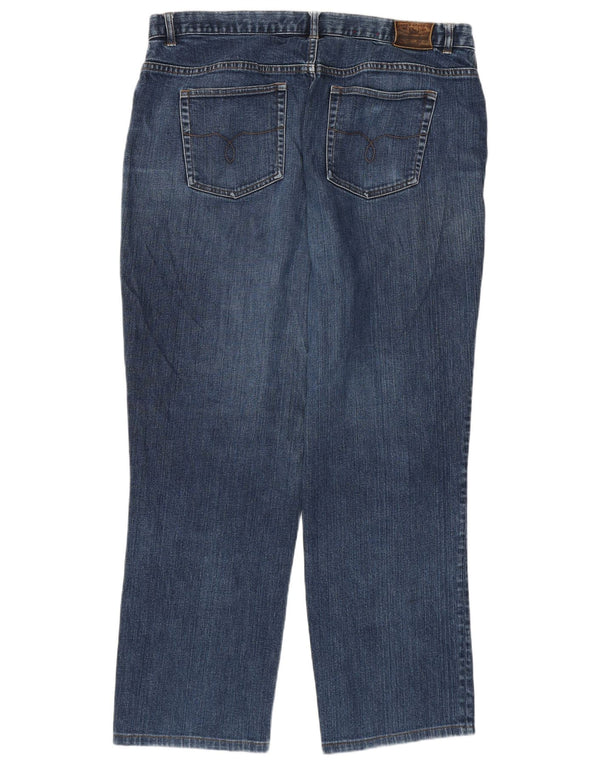 Ralph Lauren Jeans Cônicos Femininos US 18 2XL W40 L28 Azul Algodão