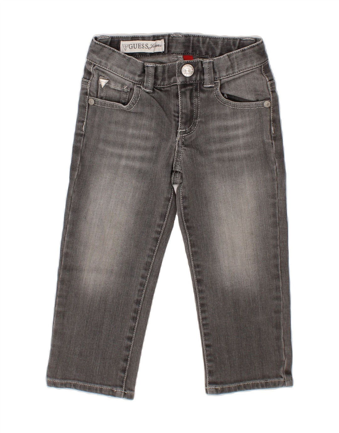 GUESS Baby Girls Straight Jeans 9-12 Months W18 L12  Grey Cotton Vintage Guess and Second-Hand Guess from Messina Hembry 