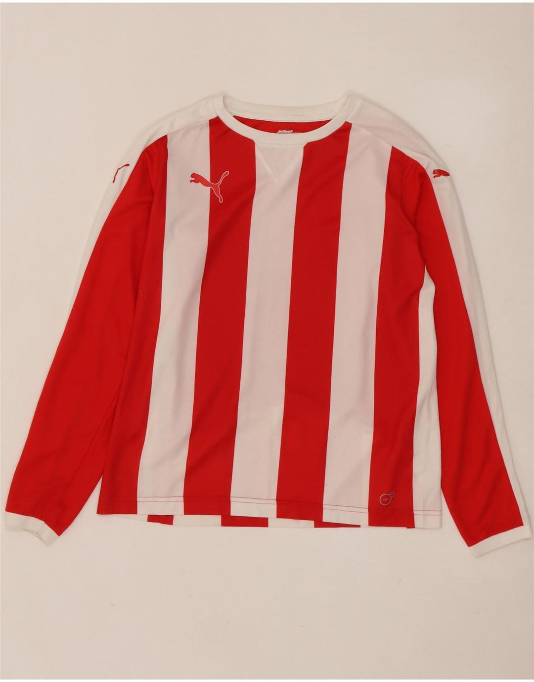 PUMA Meninos Top Manga Comprida 13-14 Anos Poliéster Listrado Vermelho