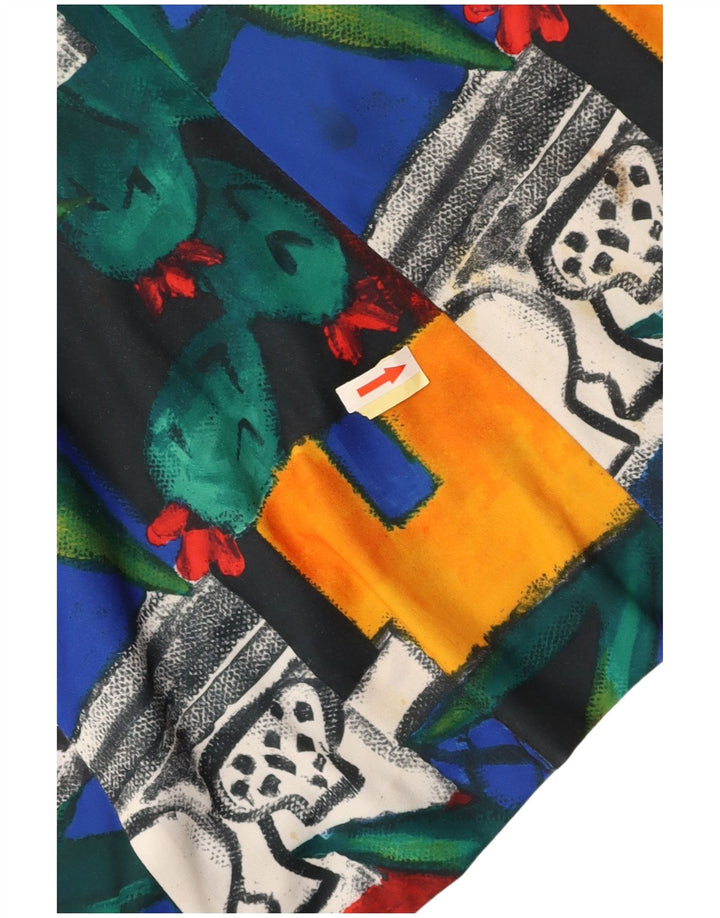 Saia evasê feminina VINTAGE IT 46 grande W32 multicolorida