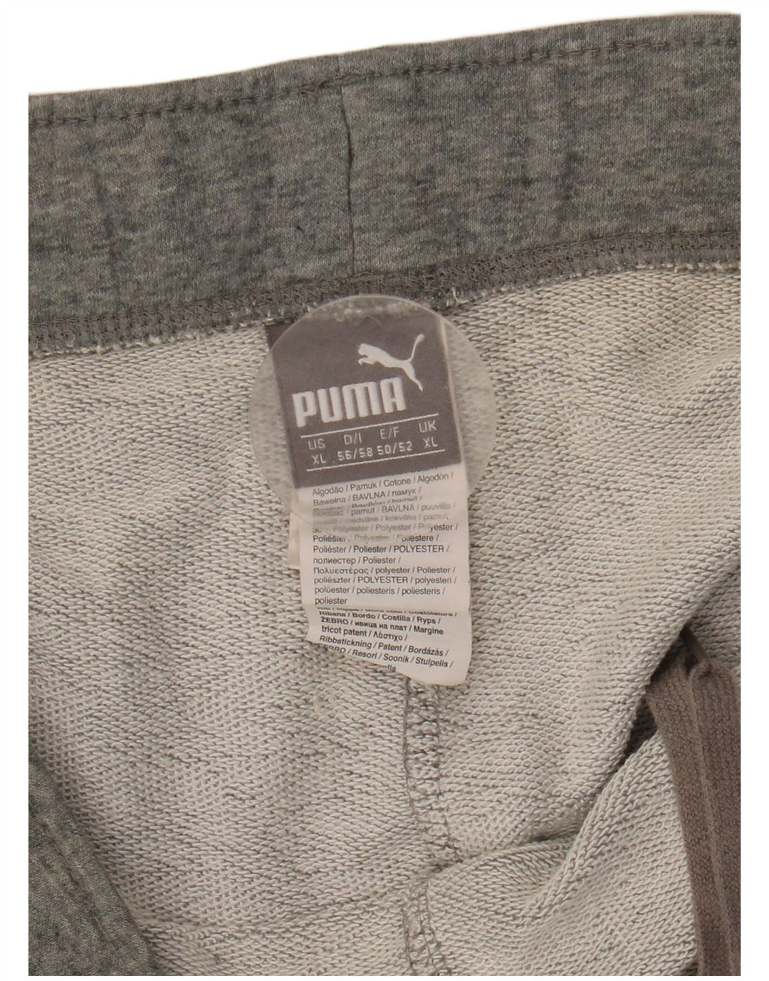 Shorts esportivos masculinos Puma XL cinza algodão