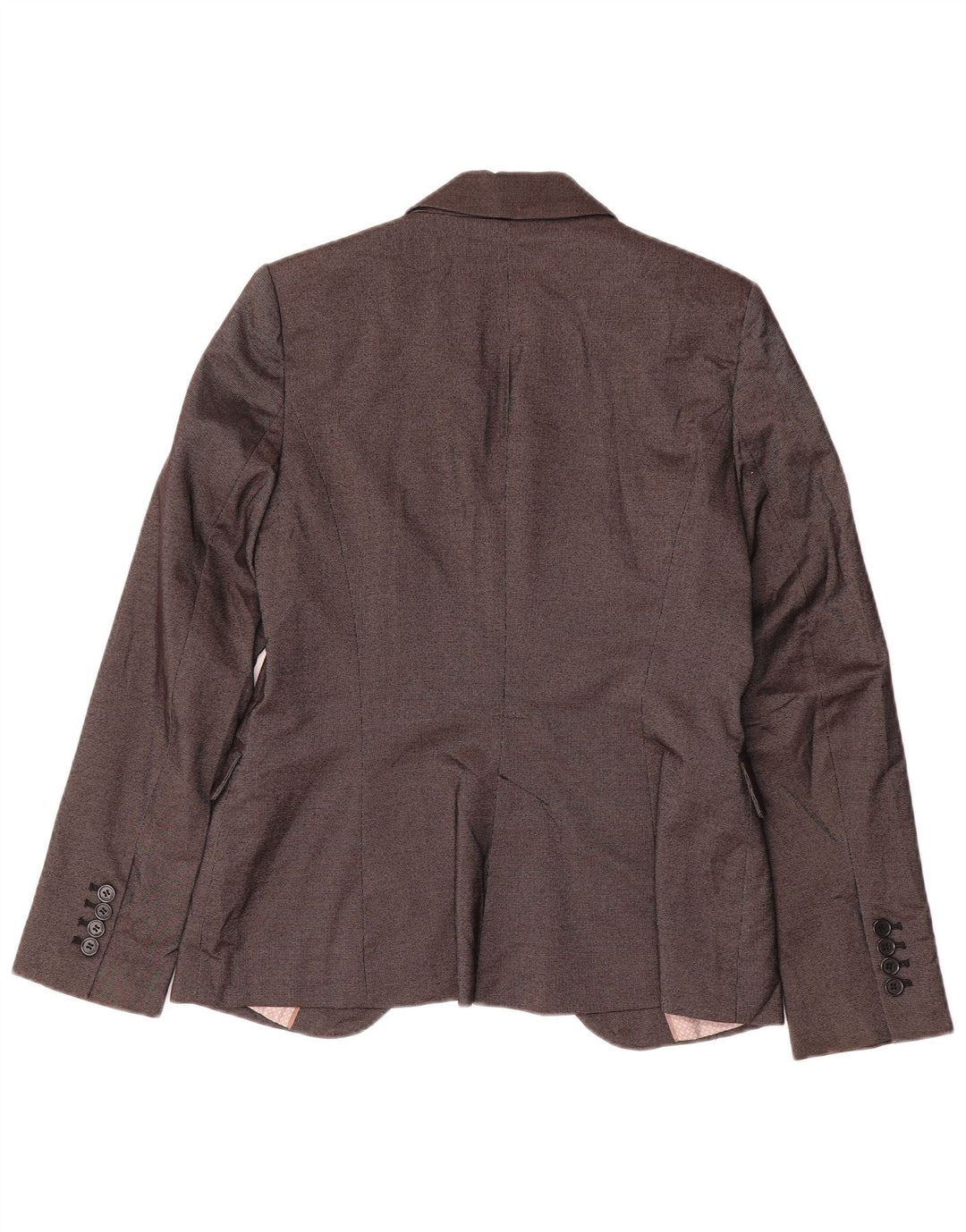Jaqueta blazer feminina Zara com 1 botão Reino Unido 14 grande poliéster cinza