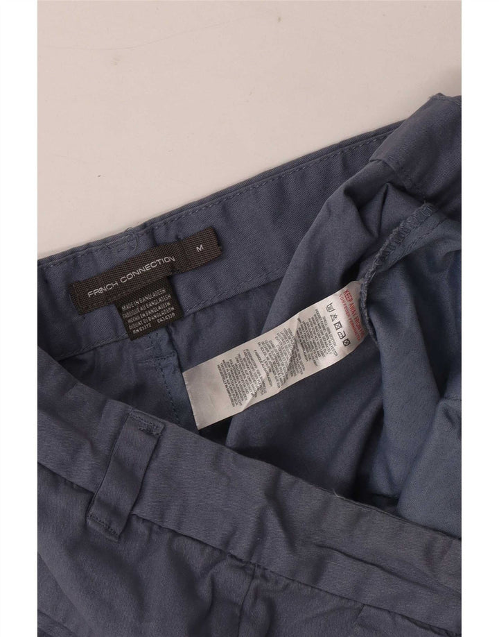 French Connection Mens Chino Shorts Médio W32 Algodão Azul Marinho