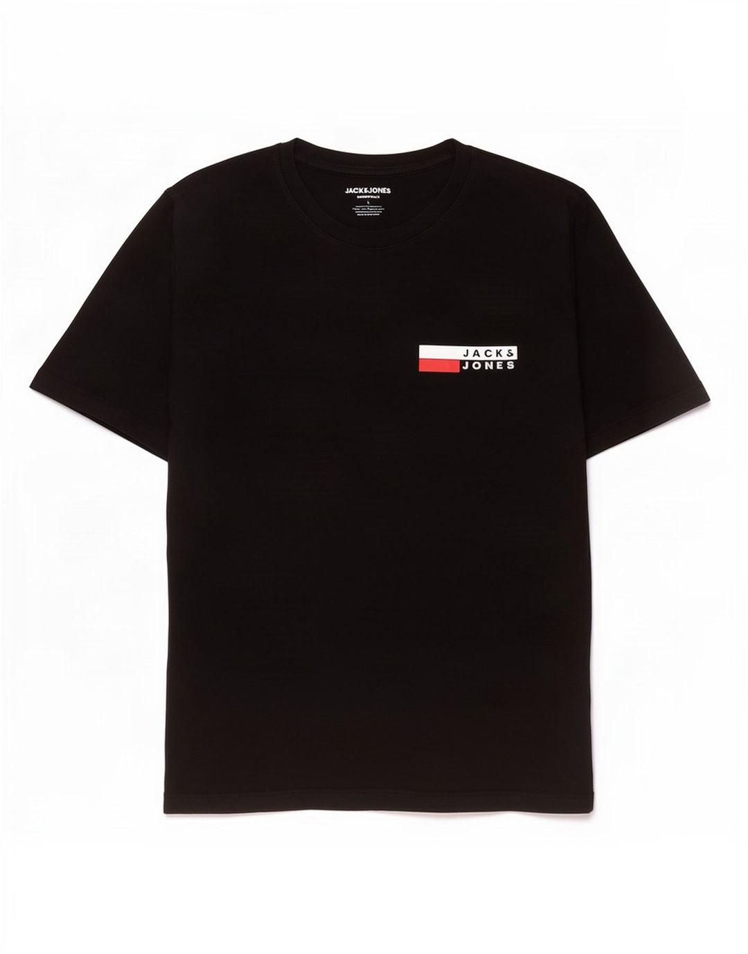 Camiseta masculina Jack & Jones grande algodão preto