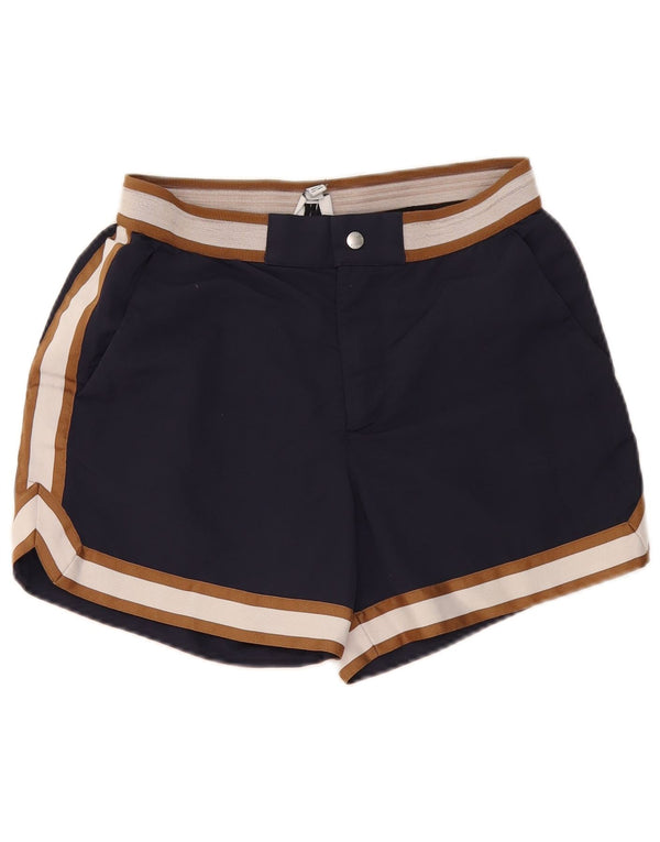 Shorts Che Chino Feminino Reiss Pequeno W27 Azul Marinho Colourblock Poliamida