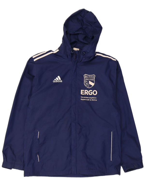 Jaqueta de chuva masculina Adidas Graphic com capuz Reino Unido 44/46 grande azul marinho poliamida