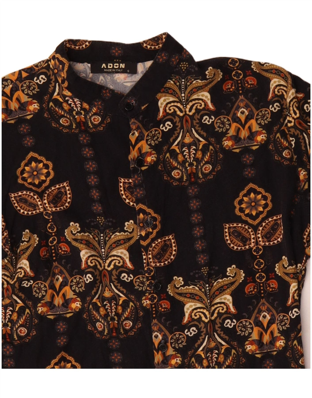 Camisa masculina ADON pequena preta Paisley