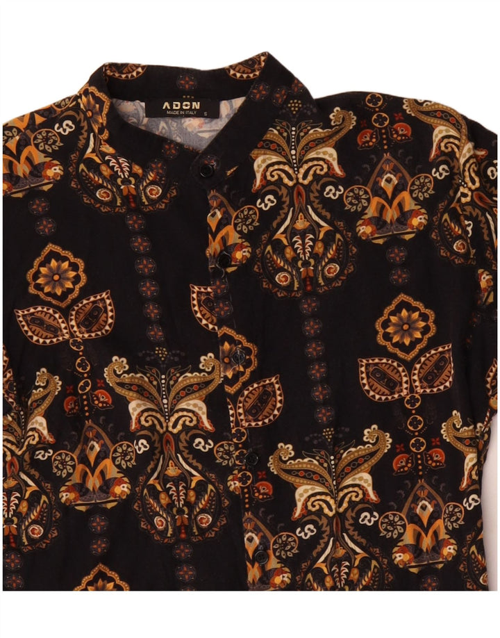 Camisa masculina ADON pequena preta Paisley