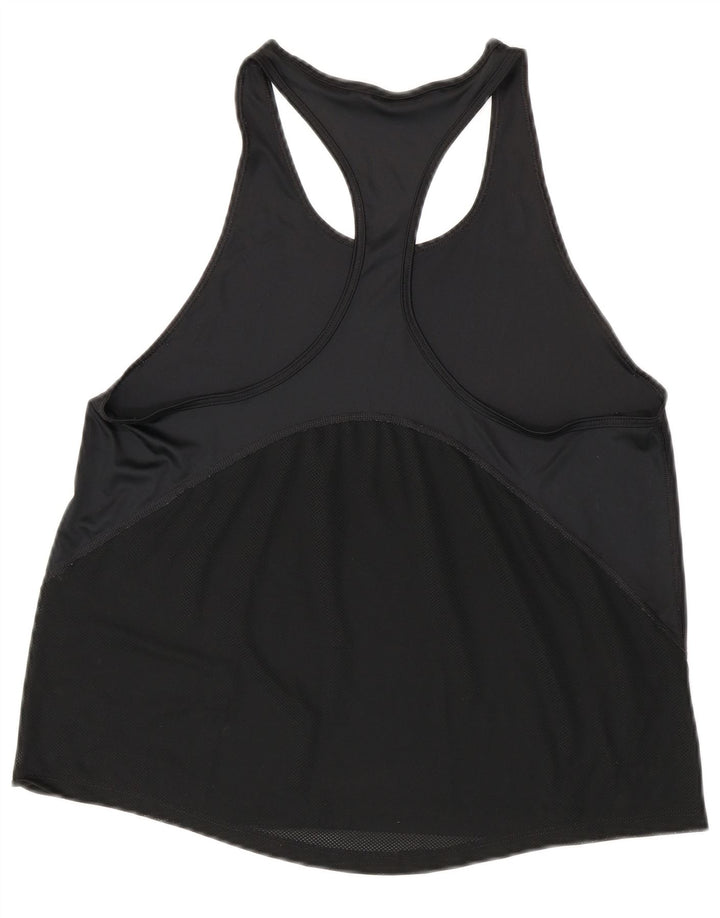 NIKE Womens Dri Fit Vest Top UK 14 Grande Preto