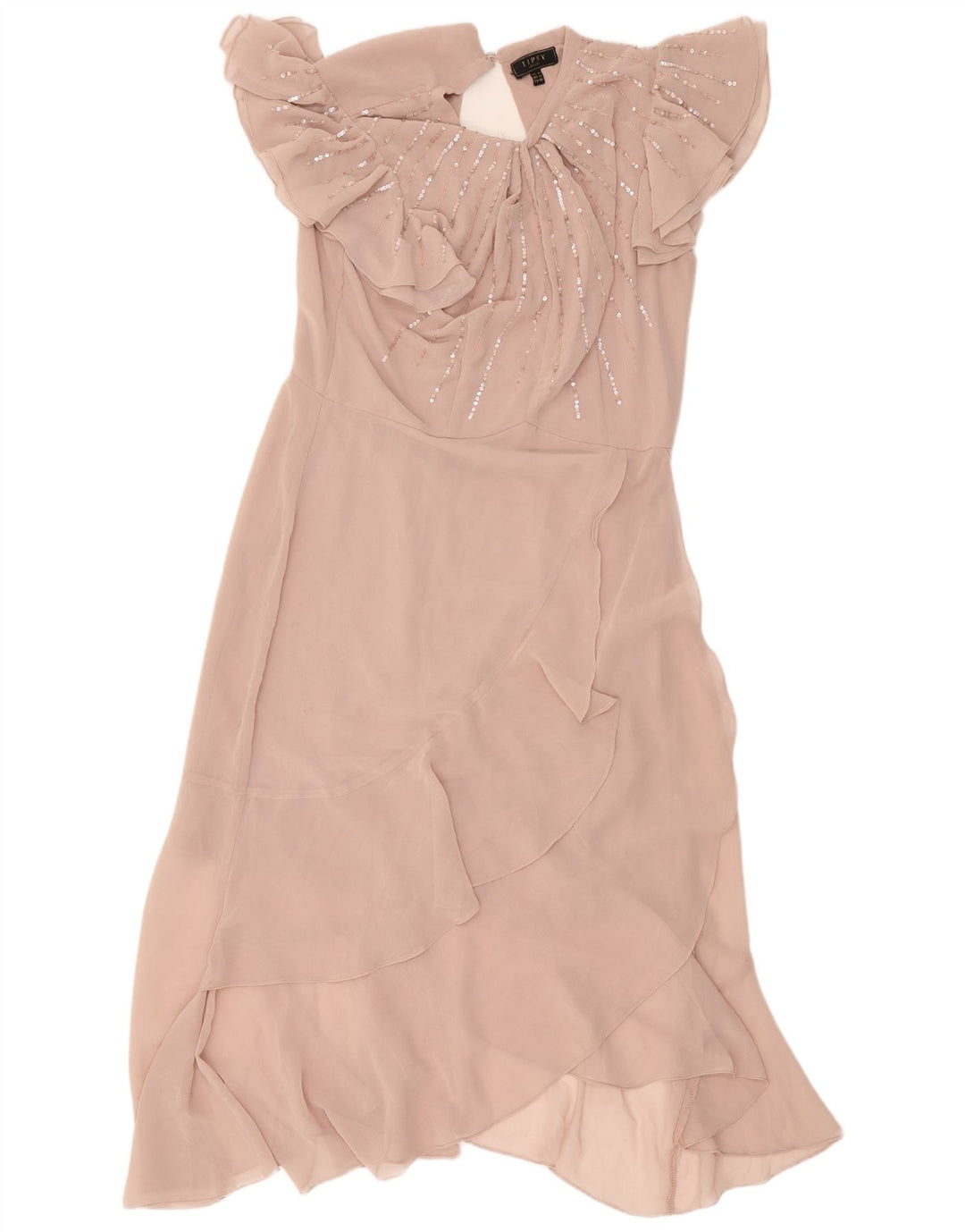 Vestido maxi feminino Lipsy UK 16 grande rosa