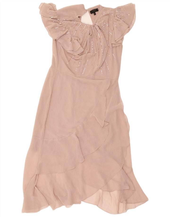 Vestido maxi feminino Lipsy UK 16 grande rosa