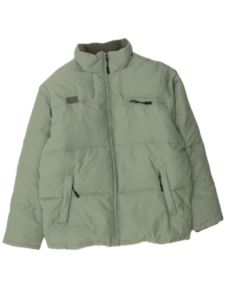 Jaqueta acolchoada masculina Fila UK 40 grande poliamida verde